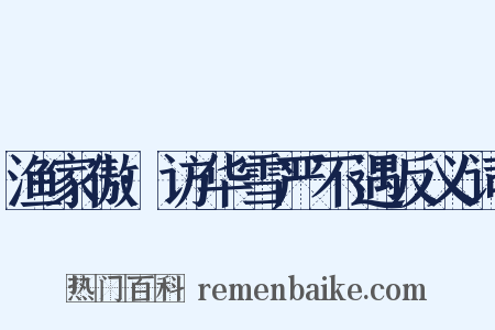 渔家傲·访华雪严不遇反义词是什么意思的图片